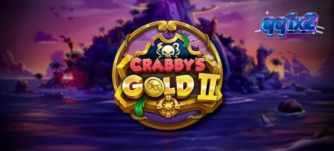 Tampilan visual slot Crabby’s Gold II dengan tema bajak laut dan peti harta karun