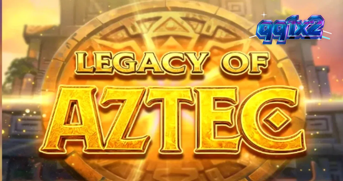 Tampilan layar permainan slot Legacy of Aztec dengan kuil kuno dan simbol Aztec